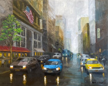 Painting titled "Rainy Monday" by Raoul Watson, Original Artwork, Oil