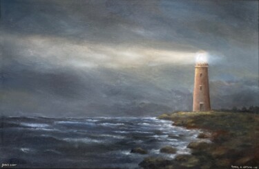 Painting titled "Babe's light" by Raoul Watson, Original Artwork, Oil