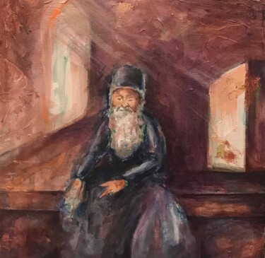 Pintura titulada "Old good monk" por Nebojsa -Nele Andjelkovic, Obra de arte original, Acrílico