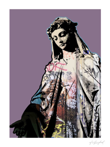 Arte digitale intitolato "Lilas" da Raphaël André, Opera d'arte originale, Lavoro digitale 2D