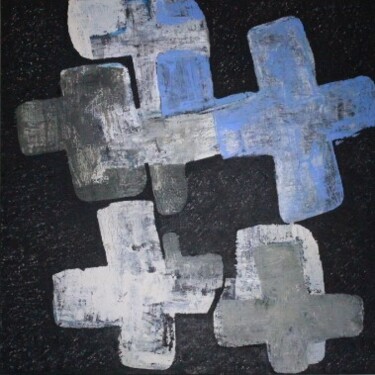Peinture intitulée "les croix -1" par Raphael Desportes, Œuvre d'art originale, Huile