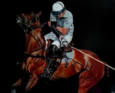 Painting titled "Polo" by Raphael Fourneau, Original Artwork, Acrylic