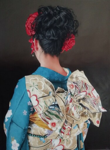 Peinture intitulée "Kimono" par Raphael Fourneau, Œuvre d'art originale, Huile