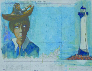 Malarstwo zatytułowany „Saint-Malo” autorstwa Raphael Mallon, Oryginalna praca, Olej Zamontowany na Drewniana rama noszy