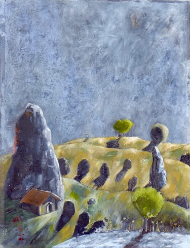 Pittura intitolato "La promenade des pi…" da Raphael Mallon, Opera d'arte originale, Olio Montato su Telaio per barella in l…