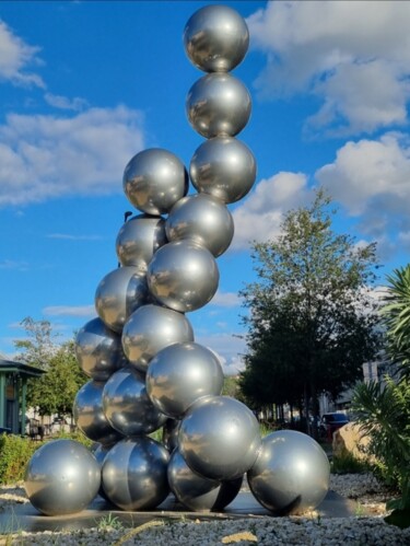 Sculpture titled "Métamorphose collec…" by Raphaël Minot, Original Artwork, Stainless Steel