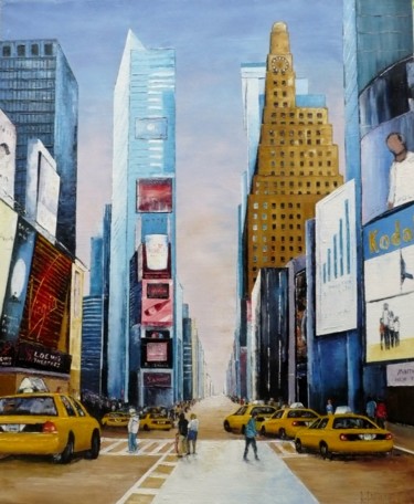 Painting titled "New York - Times -…" by Raphael Fortunato, Original Artwork, Oil