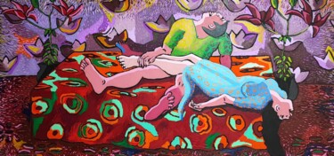 Peinture intitulée "couple paintings co…" par Raphael Perez Israeli Painter Artist, Œuvre d'art originale, Acrylique
