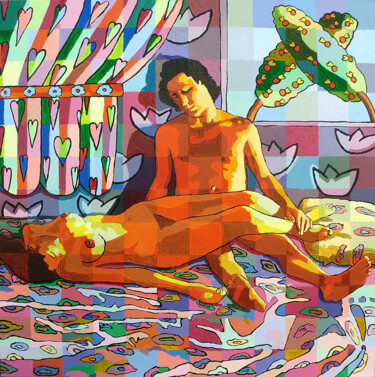 Malerei mit dem Titel "colorful paintings…" von Raphael Perez, Original-Kunstwerk, Acryl