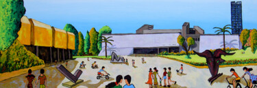 Pittura intitolato "Tel Aviv Museum pai…" da Raphael Perez, Opera d'arte originale, Acrilico