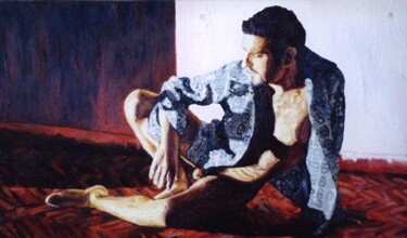 Pintura titulada "homoerotic painting…" por Raphael Perez, Obra de arte original, Oleo