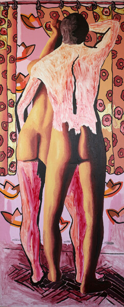Картина под названием "gay couple painting…" - Raphael Perez, Подлинное произведение искусства, Акрил