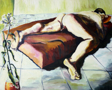 Schilderij getiteld "nude man paintings…" door Raphael Perez, Origineel Kunstwerk, Olie