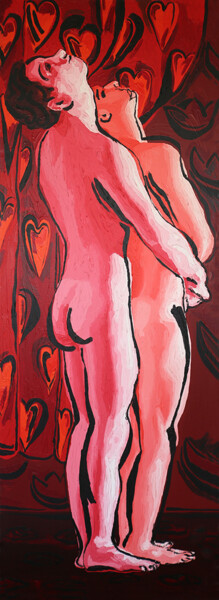 Painting titled "homosexual art Homo…" by Raphael Perez, Original Artwork, Acrylic