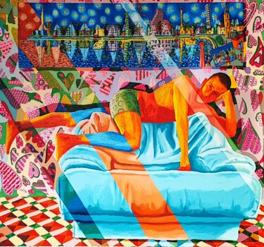 Pittura intitolato "gay art paintings l…" da Raphael Perez, Opera d'arte originale, Acrilico