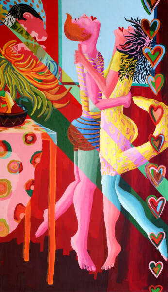 Schilderij getiteld "couple paintings co…" door Raphael Perez, Origineel Kunstwerk, Acryl