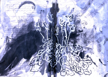 Картина под названием "visual artworks flo…" - Raphael Perez, Подлинное произведение искусства, Акрил