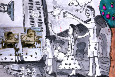 Pintura titulada "raphael perez  ISRA…" por Raphael Perez, Obra de arte original, Acrílico