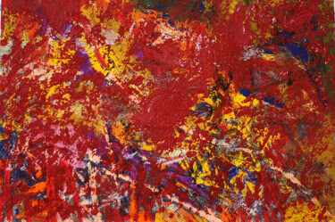 Malarstwo zatytułowany „red painting COLORF…” autorstwa Raphael Perez, Oryginalna praca, Akryl