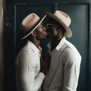 Arte digitale intitolato "Men love Homosexual…" da Raphael Perez, Opera d'arte originale, Immagine generata dall'IA