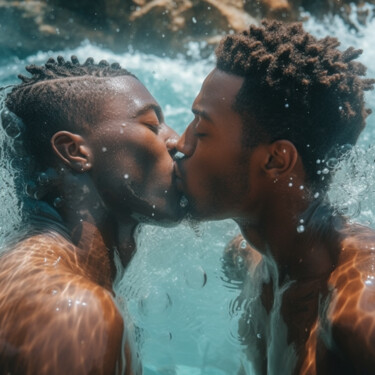 Arte digital titulada "homosexual art lgbt…" por Raphael Perez, Obra de arte original, Imagen generada por IA