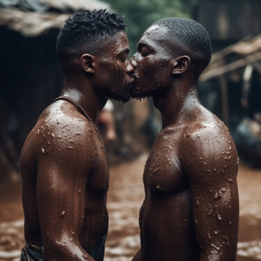 Arte digitale intitolato "homosexuality lgbt…" da Raphael Perez, Opera d'arte originale, Immagine generata dall'IA
