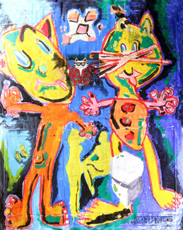 Painting titled "arte israelí pintor…" by Raphael Perez, Original Artwork, Acrylic