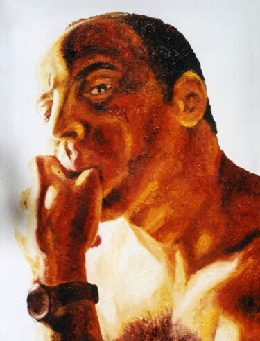 Pintura titulada "autoportrait peintu…" por Raphael Perez, Obra de arte original, Acrílico
