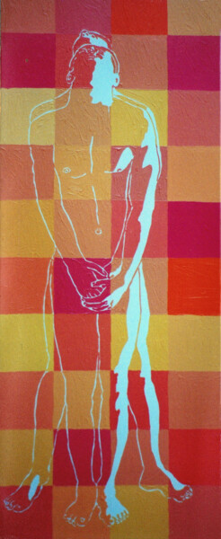 Schilderij getiteld "ציורי זוגות גייז אמ…" door Raphael Perez, Origineel Kunstwerk, Acryl