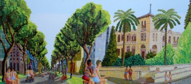 Pintura titulada "tel aviv street pai…" por Raphael Perez, Obra de arte original, Acrílico