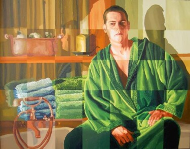 Painting titled "Rami Portrait reali…" by Raphael Perez, Original Artwork, Acrylic