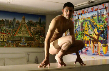 Photographie intitulée "male nude model on…" par Raphael Perez, Œuvre d'art originale