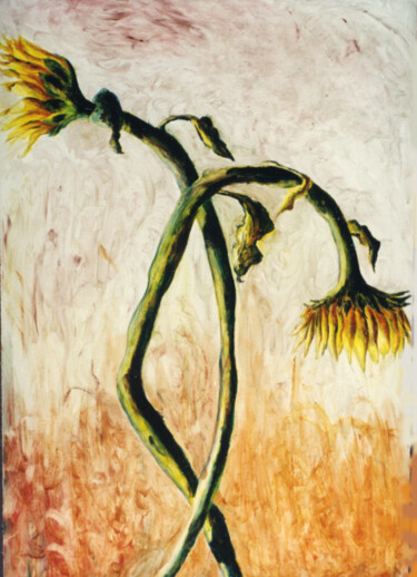 Schilderij getiteld "sunflowers painting…" door Raphael Perez, Origineel Kunstwerk, Acryl