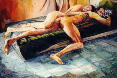 Картина под названием "man woman relations…" - Raphael Perez, Подлинное произведение искусства, Акрил