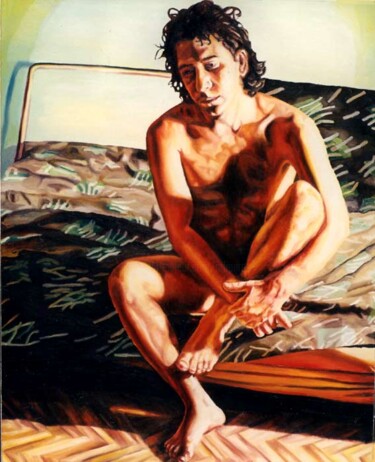 Malerei mit dem Titel "the thinking man er…" von Raphael Perez, Original-Kunstwerk, Acryl
