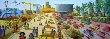 Ζωγραφική με τίτλο "naive art painter f…" από Raphael Perez, Αυθεντικά έργα τέχνης, Ακρυλικό