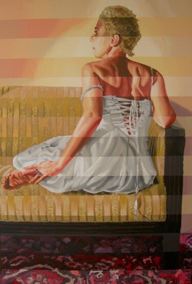 Painting titled "shez poet writer pa…" by Raphael Perez, Original Artwork, Acrylic