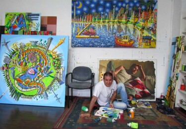 Картина под названием "naive artists folk…" - Raphael Perez, Подлинное произведение искусства, Акрил