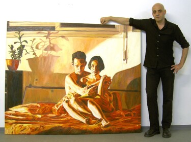 Pintura intitulada "realism art paintin…" por Raphael Perez, Obras de arte originais, Óleo