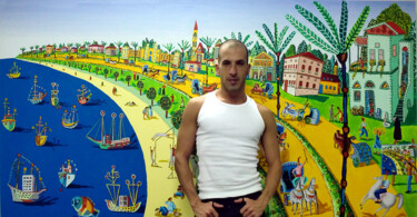 Картина под названием "naive painter folk…" - Raphael Perez, Подлинное произведение искусства, Акрил