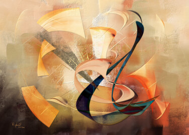 Painting titled "Musica #2" by Raphael S., Original Artwork, Acrylic Mounted on Wood Stretcher frame