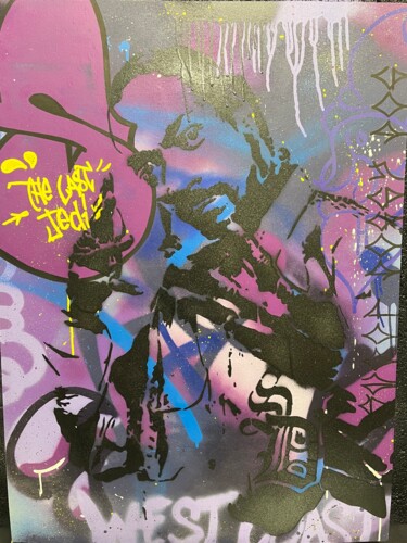 Schilderij getiteld "Snoop Dog "The Last…" door Raphael Trigaux (Colorzyourmind), Origineel Kunstwerk, Graffiti