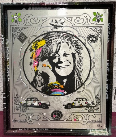 Estampas & grabados titulada "Janis Joplin" por Raphael Trigaux (Colorzyourmind), Obra de arte original, Grabado