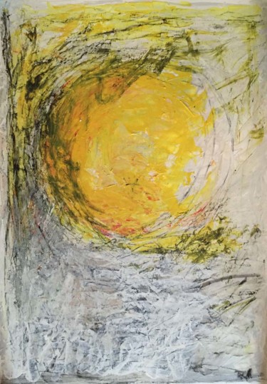 Painting titled "Soleil" by Raphaële Claustrat, Original Artwork