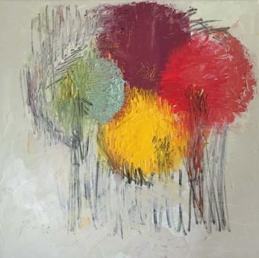 Painting titled "Ballons" by Raphaële Claustrat, Original Artwork, Acrylic