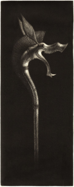 Printmaking titled "Carnyx" by Raphael Del Rosario, Original Artwork, Engraving