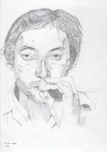 Dessin intitulée "Serge" par Florence, Œuvre d'art originale