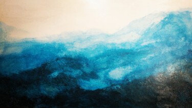 Peinture intitulée "Hue de Blues" par Raquel Avellán, Œuvre d'art originale, Acrylique