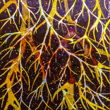 Painting titled "Nocturnal 2" by Raquel Carraro, Original Artwork, Acrylic