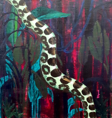 Painting titled "COBRA" by Raquel Signorelli, Original Artwork, Acrylic